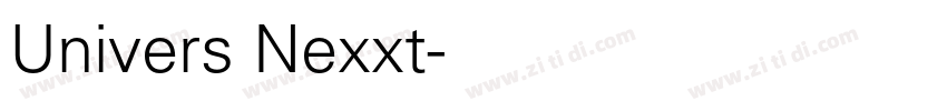Univers Nexxt字体转换